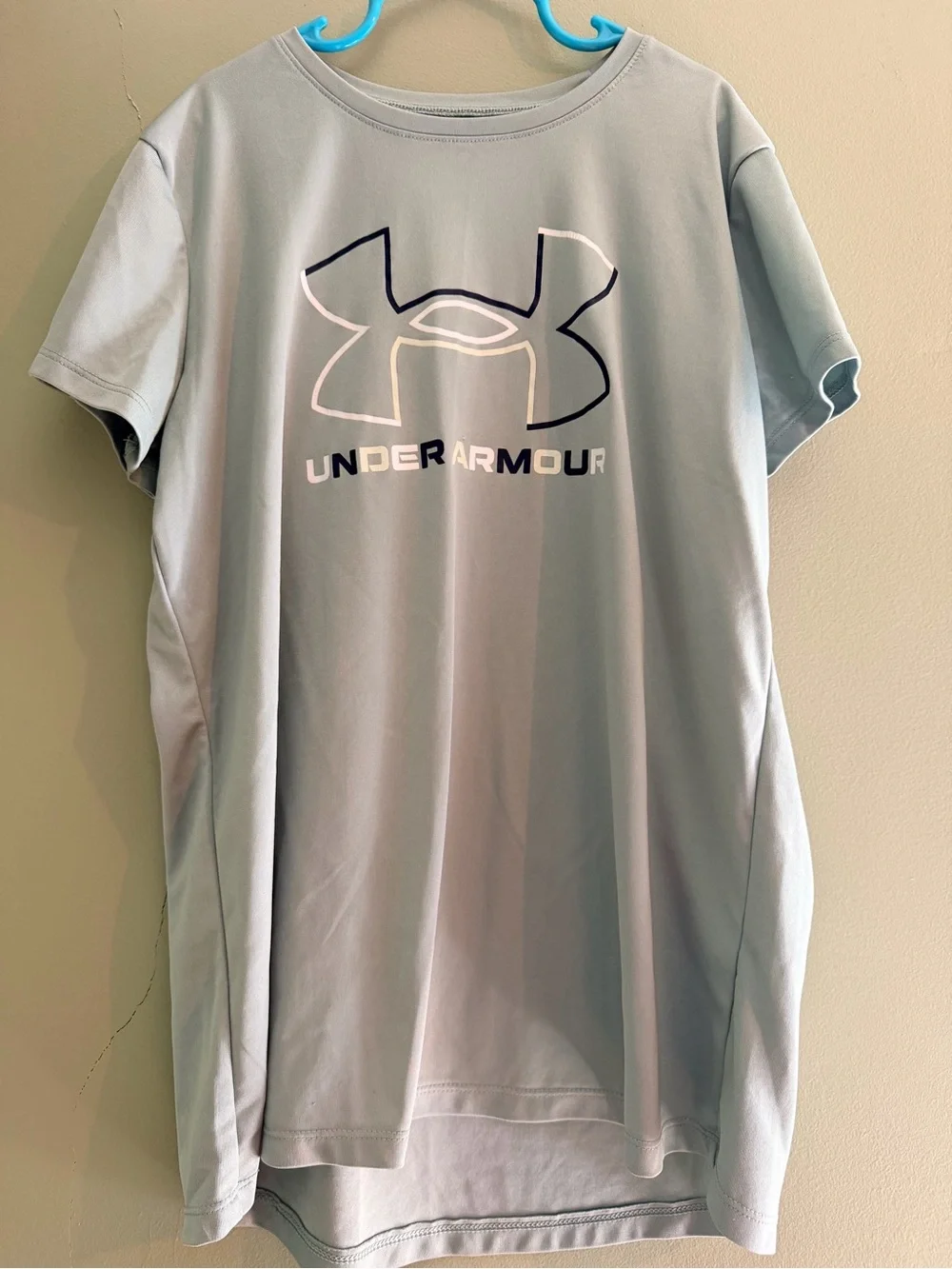 Under Armour Light Blue Logo Short Sleeve Performance Tee